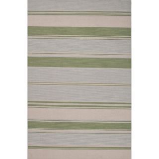 Flat Weave Stripe Pattern Blue\Green (4x6) Area Rug