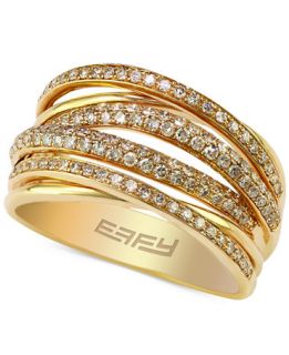 EFFY Diamond Crossover Ring in 14k Gold (1/2 ct. t.w.)   Rings