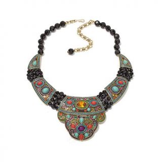 Heidi Daus "Maximum Art" Beaded Crystal Collar Necklace   7955321