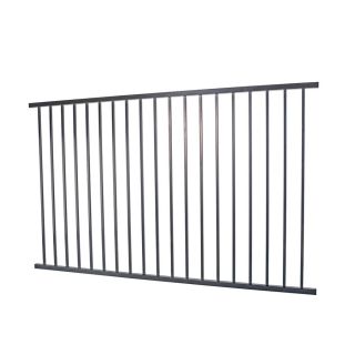 Monroe Black Steel Decorative Fence Panel (Common: 8 ft x 5 ft; Actual: 7.95 ft x 4.96 ft)