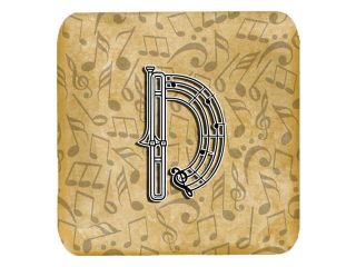 Set of 4 Letter D Musical Instrument Alphabet Foam Coasters CJ2004 DFC