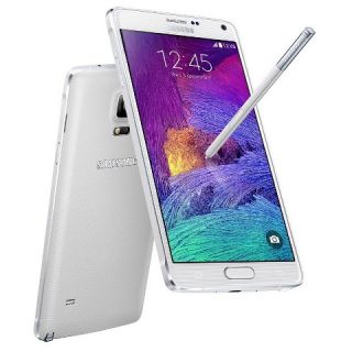 Samsung Galaxy Note 4 32GB GSM Unlocked White + T Mobile SIM Kit $40