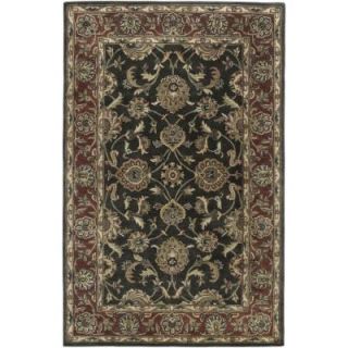 LR Resources Heritage Charcoal/Rust 7 ft. 9 in. x 9 ft. 9 in. Traditional Indoor Area Rug HERIT10105CLU7999