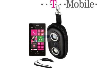 Open Box: Nokia Lumia 521 (T Mobile) 4G Dual Core 1.0GHz Windows 8 OS Cell Phone Bundle with iLuv Portable Speaker Case & hypercel Car Charger