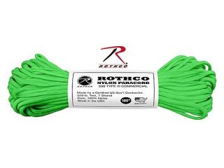Rothco 397 Safety Green 100' 550lb Type III Commercial Paracord