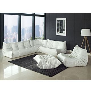 White Vinyl Waverunner Sofa Set