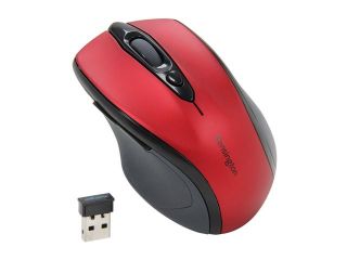 Kensington Pro Fit Mid Size Mouse K72422AM Ruby Red 1 x Wheel USB RF Wireless Optical Mouse