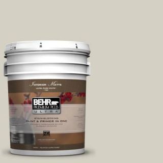 BEHR Premium Plus Ultra 5 gal. #UL190 10 Clay Beige Flat/Matte Interior Paint 175005
