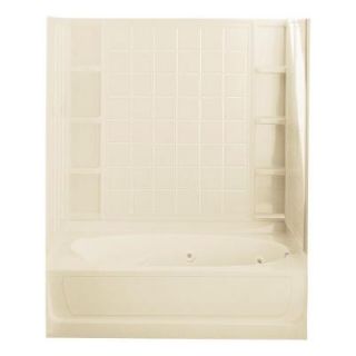 STERLING Ensemble 36 in. x 60 in. x 72 in. Whirlpool Bath and Shower Kit with Right Hand Drain in Almond 76100120 47