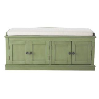 Home Decorators Collection Laughlin 20.5 in. H x 47.5 in. W Storage Bench in Antique Green 7721700610