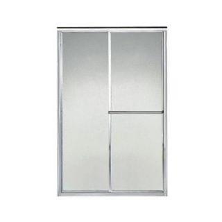 STERLING Deluxe 44 in. x 65 1/2 in. Framed Sliding Shower Door in Silver with Pebbled Glass Texture 5960 44S