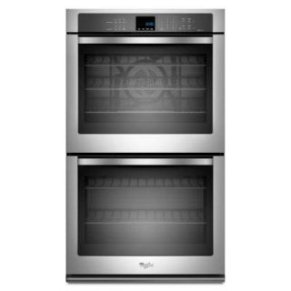 Whirlpool Gold 30 in. Double Electric Wall Oven Self Cleaning with Convection in Stainless Steel WOD93EC0AS