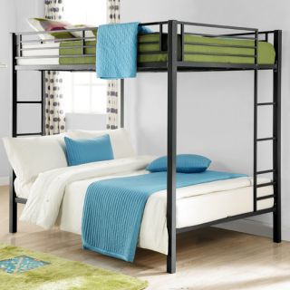 DHP Full Over Full Bunk Bed with Built In Ladder