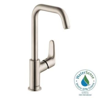 Hansgrohe Focus E 240 Single Hole 1 Handle High Arc Bathroom Faucet in Brushed Nickel 31609821