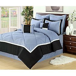 Avondale Manor Ella Pinch Pleat Reversible 7 piece Comforter Set