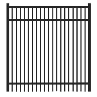 Freedom Sheffield Black Aluminum Decorative Fence Gate (Common: 4 ft x 4 ft; Actual: 3.875 ft x 4.04 ft)