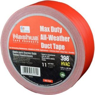Nashua Tape 1 7/8 in. x 60 yd. 398 All Weather HVAC Duct Tape in Red 1207798