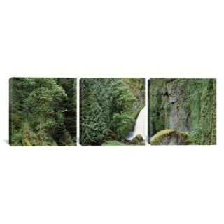 iCanvas Photography Waterfall in a Forest Columbia River Gorge, Oregon, USA 3 Piece on Wrapped Canvas Set