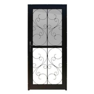 Unique Home Designs 36 in. x 80 in. Coventry Copper Recessed Mount All Season Security Door with Self Storing Glass and Insect Screen IDR0510036COP