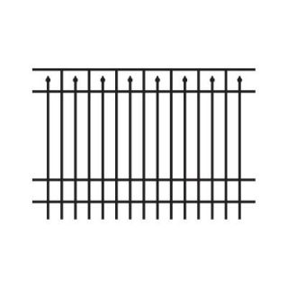 Jerith 6 ft. H x 6 ft. W Adams Aluminum Black Fence Section RS72B200SN