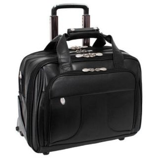 McKlein USA Chicago Leather Wheeled 17&quot; Laptop Case