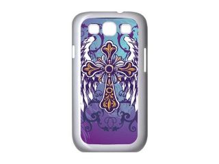 Samsung Galaxy S III S3 White KW205 Hard Back Case Cover Color Cross with Wings