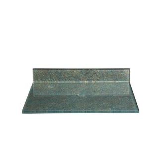 Hembry Creek Reflex Storm 31 in. Tempered Glass Vanity Top in Blue Copper with no Vessel Basin Included DISCONTINUED RVT310SBC