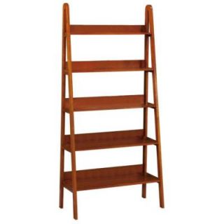 Home Decorators Collection Torrence 30 in. W 5 Shelf Dark Walnut Ladder Bookshelf 2853710860