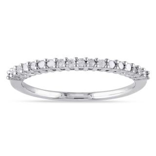 Miadora Sterling Silver 1/5ct TDW Diamond Thin Stackable Band (H I, I3