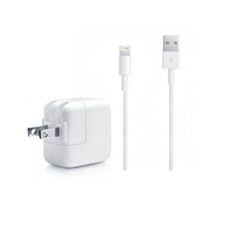 Apple OEM USB 3.5 FT Lightning Cable Power Cord + 12W Wall Charger for