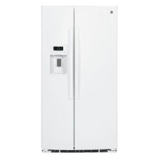 GE 25.9 cu. ft. Side by Side Refrigerator in White GSE26HGEWW