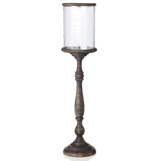Sage & Co 41 inch Wood Candlestick With Hurricane   16718029