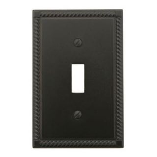 Amerelle Georgian 1 Toggle Wall Plate   Oil Rubbed Bronze 54TORB