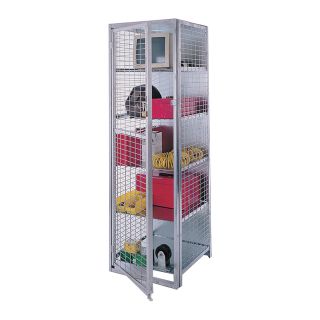 AK Storage Locker — 3 Shelves, 36in.W x 36in.D x 80in.H, Model# VIS-3636-SNG  Lockers