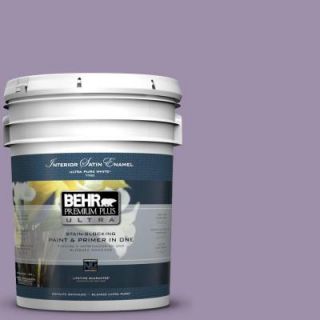 BEHR Premium Plus Ultra 5 gal. #S100 4 Ancestry Violet Satin Enamel Interior Paint 775405