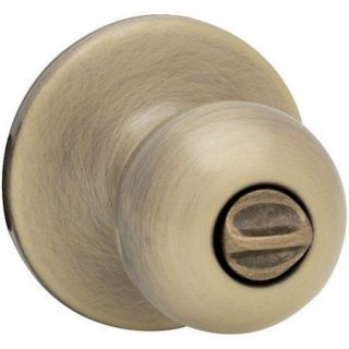 Kwikset 300P Privacy Polo Knobset ;Antique Brass