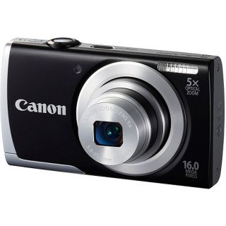 Canon PowerShot 8253B001 A2500 16.0 Megapixels Digital Camera   5x Optical Zoom/4x Digital Zoom   2.7 inch LCD Display   Hi Speed USB   Black
