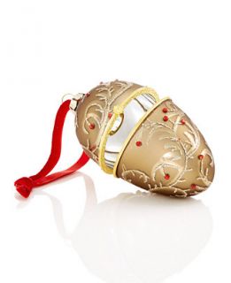 Holiday Lane Gold Hinged Faberge Style Egg Ornament