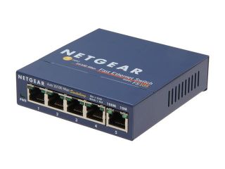 Refurbished: NETGEAR 5 Port 10/100 Business Class Desktop Switch (FS105NA)