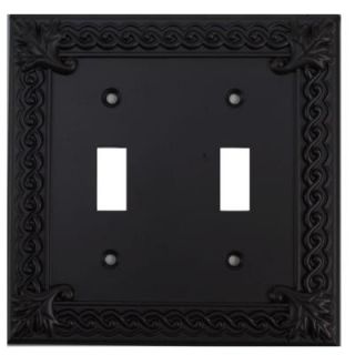 Atlas Homewares Venetian Collection 2 Gang 2 Toggle Wall Plate   Aged Bronze VDT O
