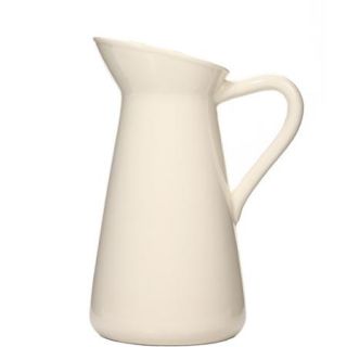 Hosley Elegant Expressions Ceramic Pitcher Vase, White