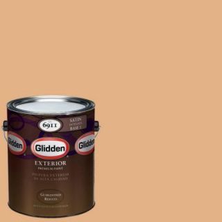 Glidden Premium 1 gal. #HDGO45D Peachwood Satin Latex Exterior Paint HDGO45DPX 01SA