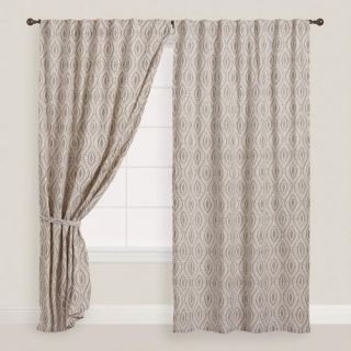 Gray Geo Laura Concealed Tab Top Curtains