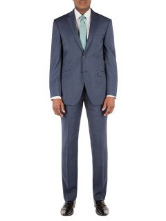 Racing Green Plain Weave Tailored Fit Trousers Airforce Blue