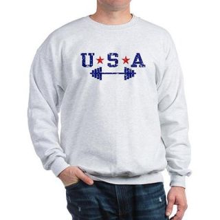 CafePress Men's USA Weightlifting Sweatshirt