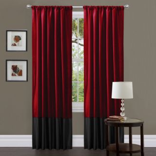 Lush Decor Red/ Black Milione Fiori 84 inch Curtain Panel Pair