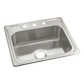 STERLING Middleton Drop In Stainless Steel 25 in. 3 Hole Single Bowl Kitchen Sink 14711 3 NA