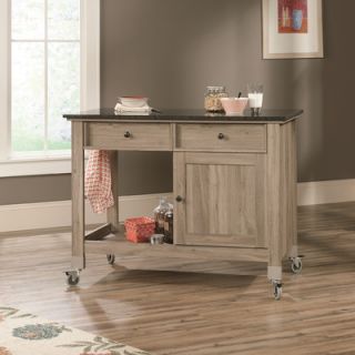 Sauder Miscellaneous Storage Kitchen Island with Faux Slate Top