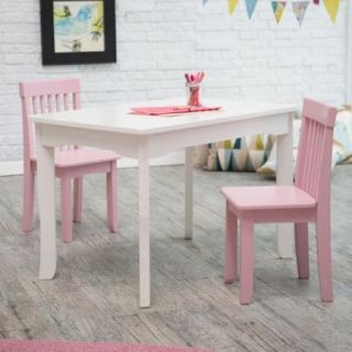 Lipper Mystic Table and Chair Set   Pink
