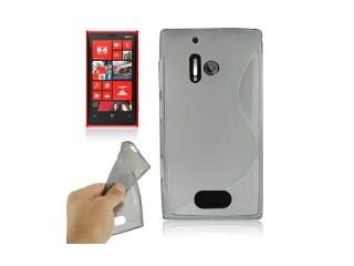S Line Anti skid Translucent TPU Case for Nokia Lumia 928  (Grey)